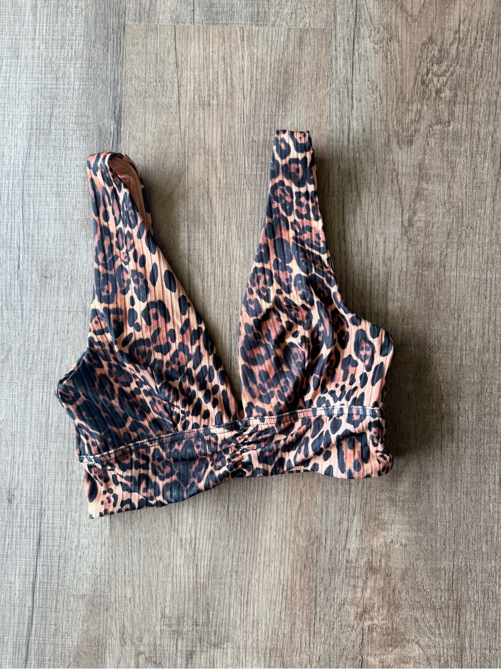 ASOS Design Leopard Print Bralette Bikini Top